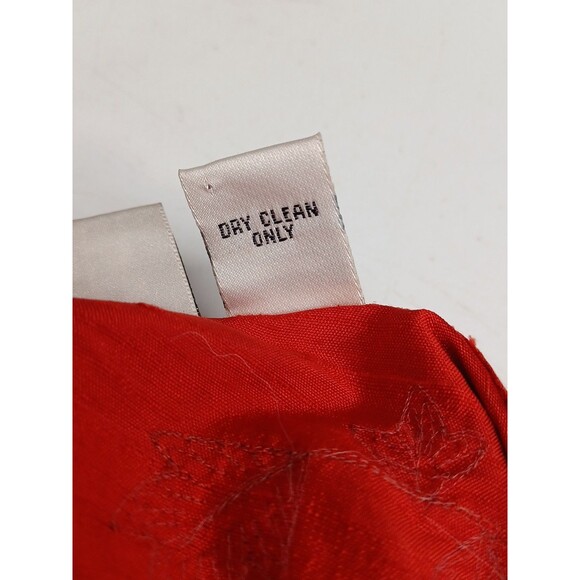 Chicos design floral button front top red long sleeve embroidery Sz 3 - XL/16 - Picture 9 of 9